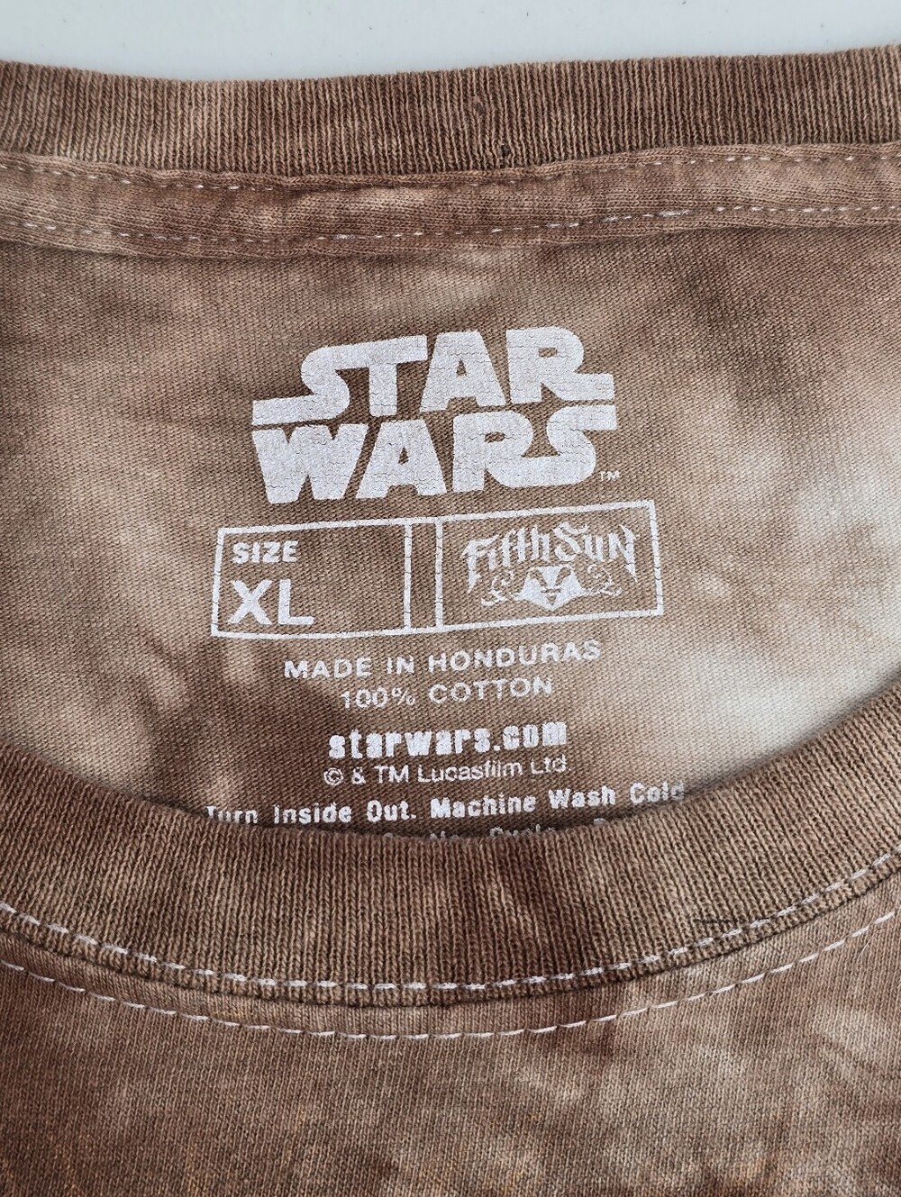 Star Wars Chewbacca Graphic T Shirt Fifth Sun Brown Tie-Dye 100% Cotton Men's XL - Picture 3 of 4